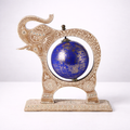 Brown Wooden Elephant Globe Showpiece