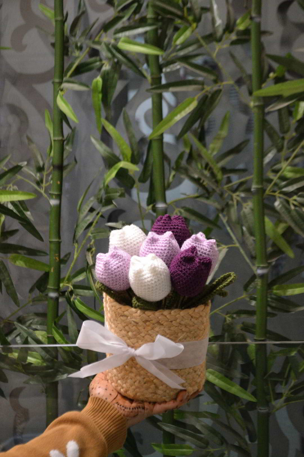 Lavender Field of Tulips Basket